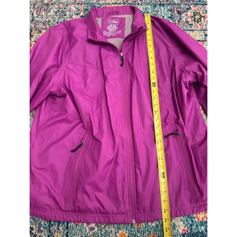 L.L.Bean Women's Purple Windbreaker Rain Jacket Size 2XL Regular - Picture 5 of 6